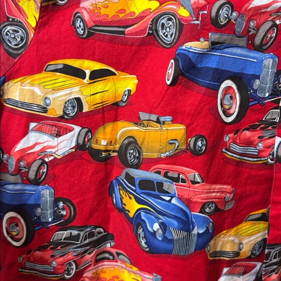 Red Car Print custom made Button-Up Shirt - Picture 4 of 7